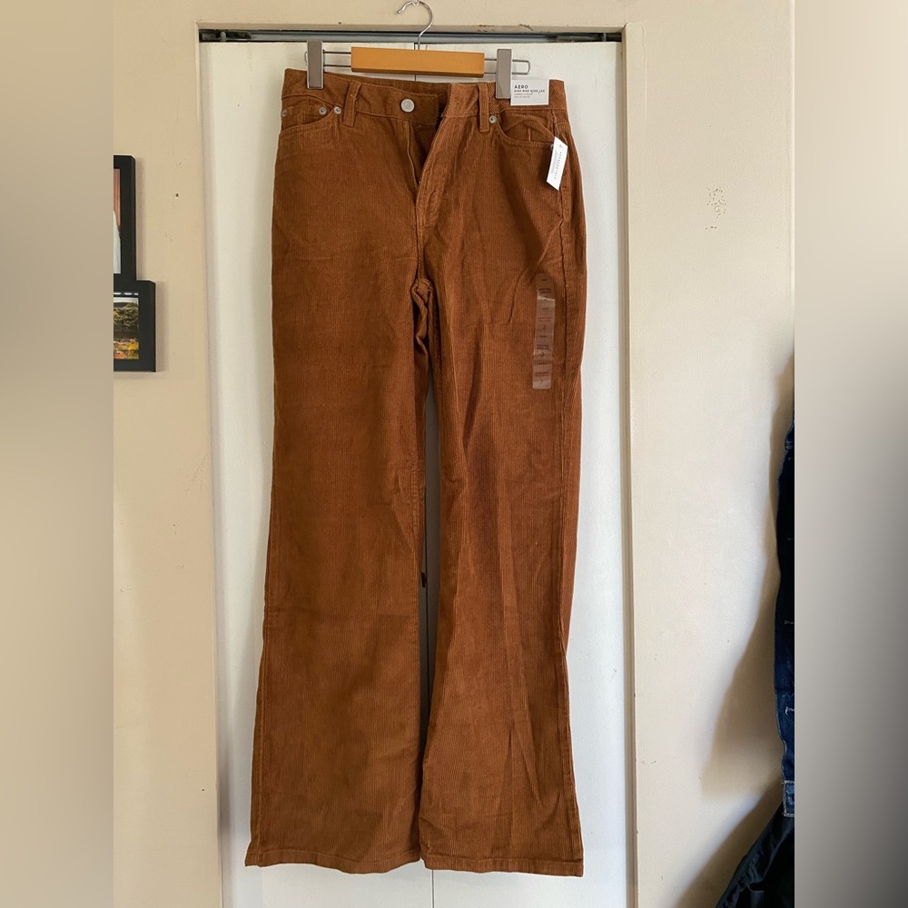 (SOLD) NWT Aeropostale Rusty brown flared corduroy pants